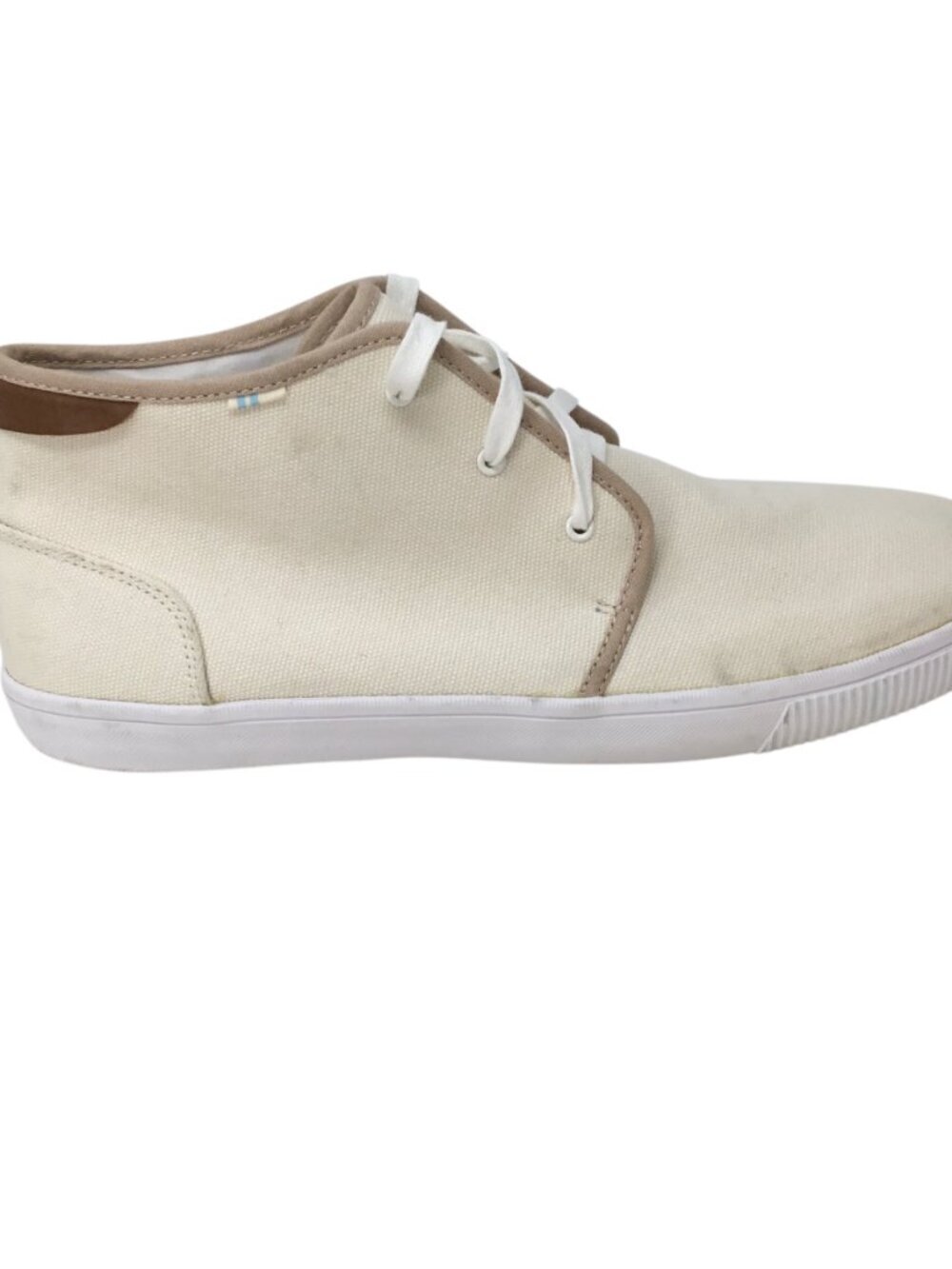 Toms Carlo Mid Terrain Canvas Sneakers Natural Off White Size 11 Lace Up - Picture 4 of 9